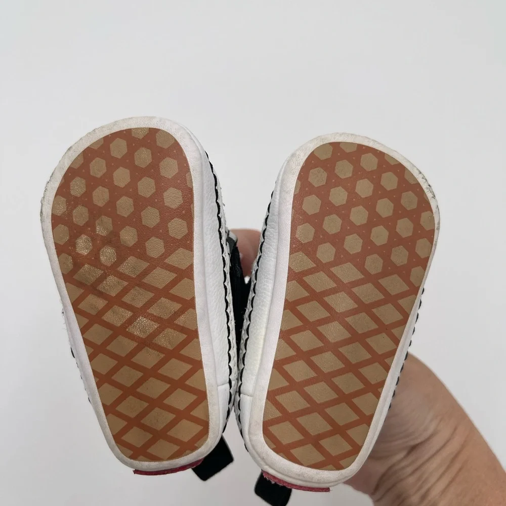Vans Baby Checkerboard Slip-On Shoes Black & White